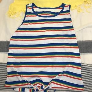 Striped Rainbow Tank Top - Perfect for PRIDE!